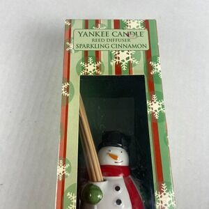 Yankee Candle Reed Diffuser Sparkling Cinnamon Snowman Decoration Holiday
